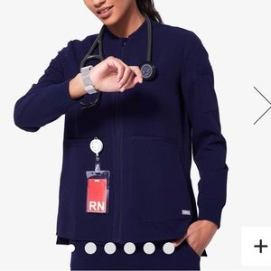 Navy Figs Bellery Scrub Jacket Womens